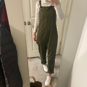 Olive overalls